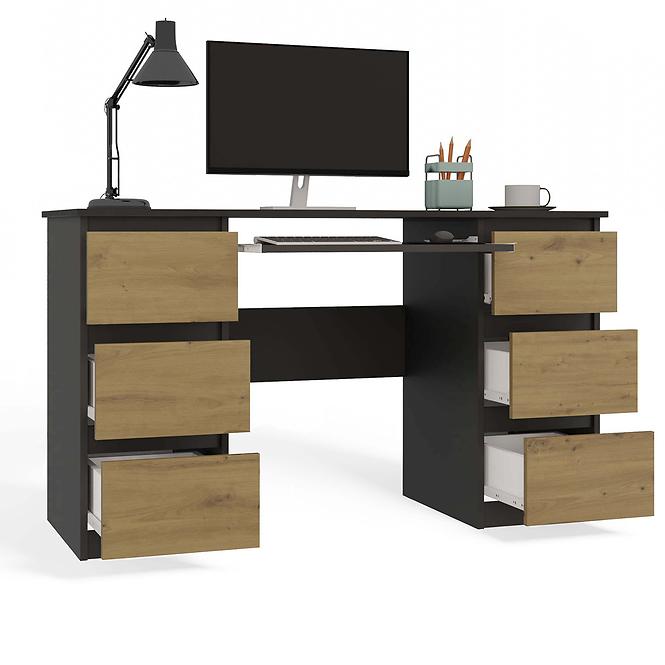 Íróasztal Kuba Antracit/Artisan Antracit,5