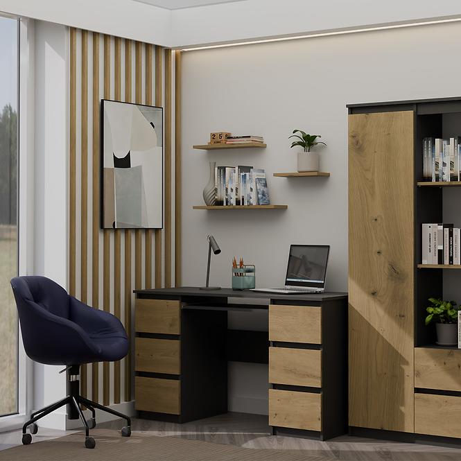 Íróasztal Kuba Antracit/Artisan Antracit