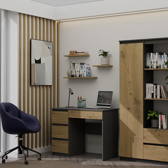 Íróasztal Mijas Balra Antracit/Artisan Antracit,7
