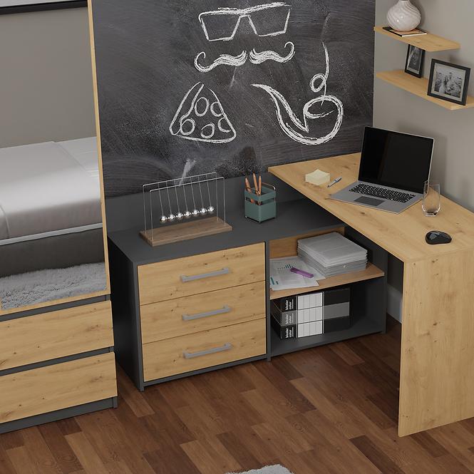 Íróasztal Dany Antracit Artisan Antracit,6