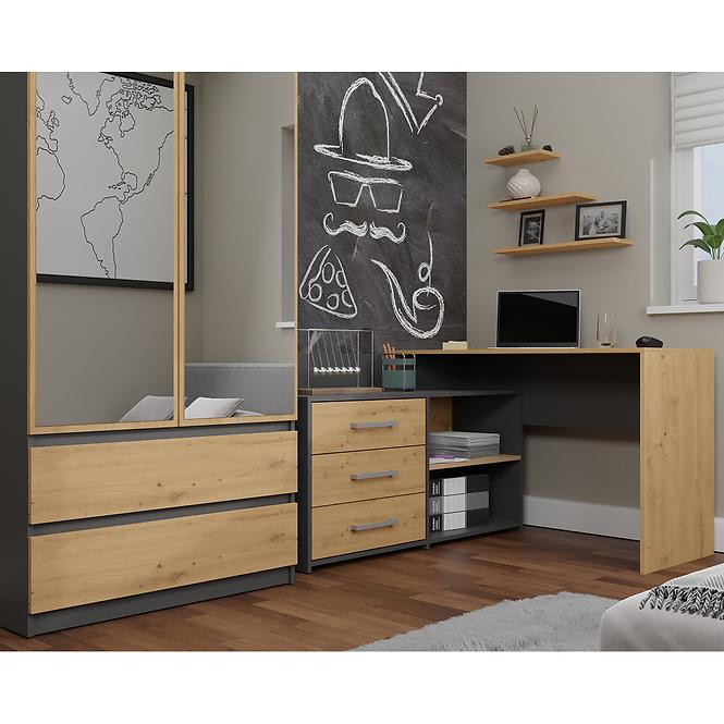 Íróasztal Dany Antracit Artisan Antracit,7