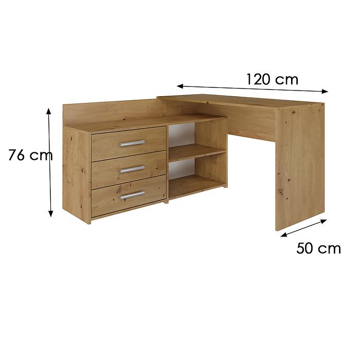 Íróasztal Dany Artisan Antracit,2