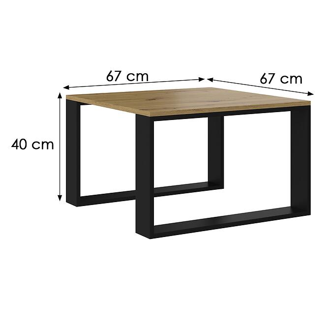 Dohányzóasztal Modern Mini Artisan/Fekete