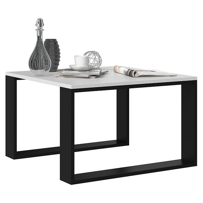 Dohányzóasztal Modern Mini Fehér/Fekete