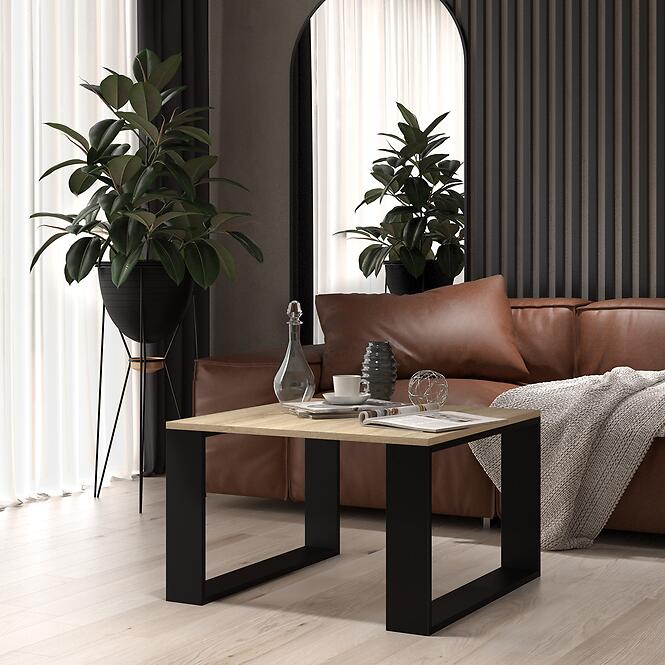 Dohányzóasztal Modern Mini Sonoma/Fekete,4