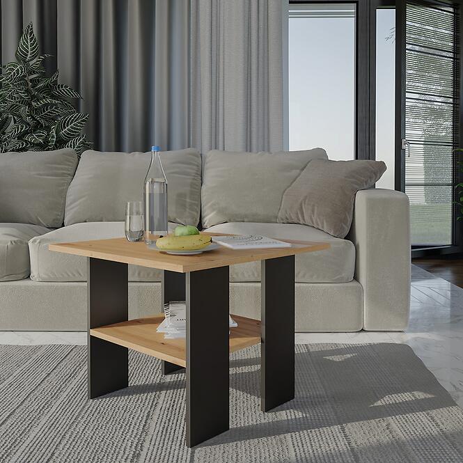 Dohányzóasztal Moderna Artisan Fekete,6