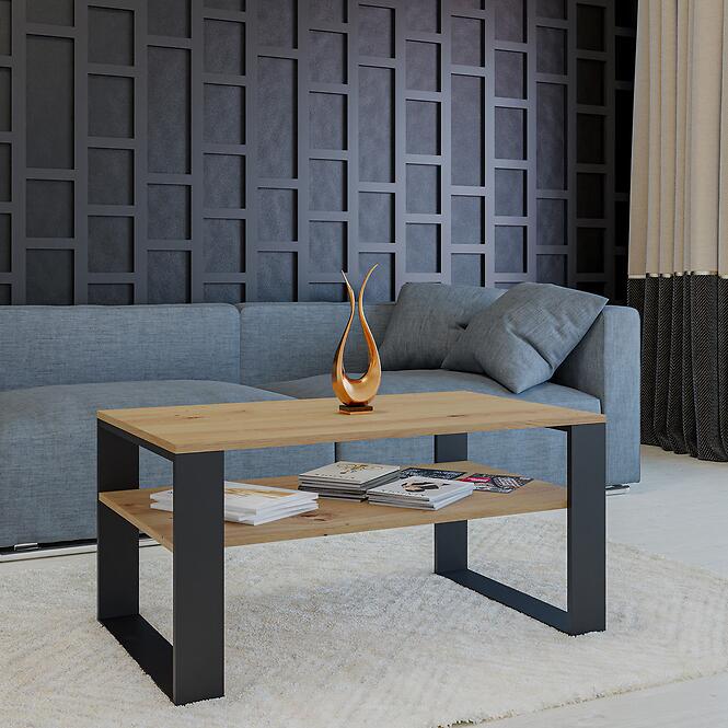 Dohányzóasztal Modern 1p Artisan/Fekete