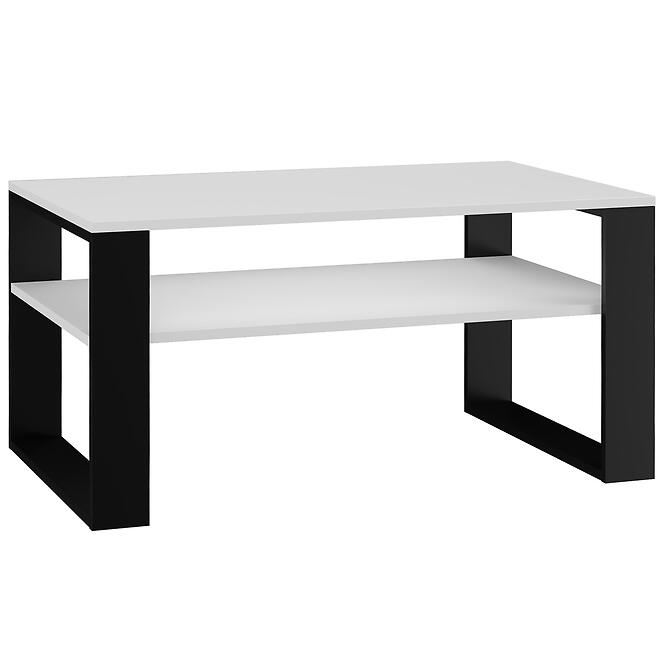 Dohányzóasztal Modern 1p Fehér/Fekete