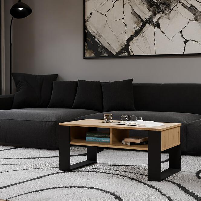 Dohányzóasztal Modern 2p Artisan/Fekete
