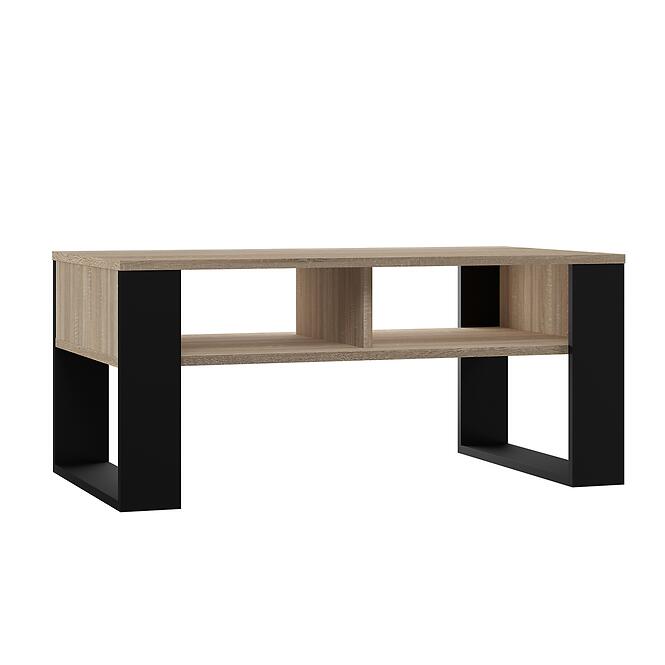 Dohányzóasztal Modern 2p Sonoma/Fekete