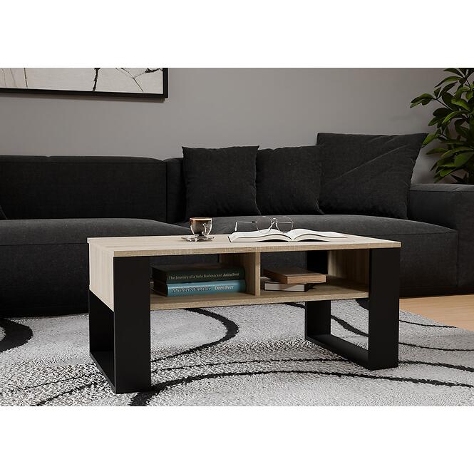 Dohányzóasztal Modern 2p Sonoma/Fekete,7