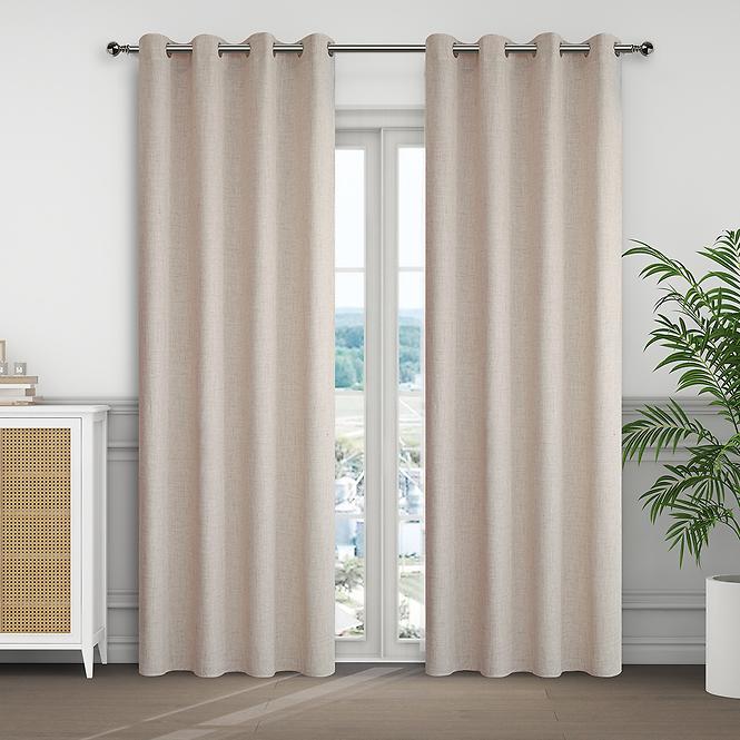 Függönyök karikákkal, KSENIA YC11867/280G/3/140x250 bézs