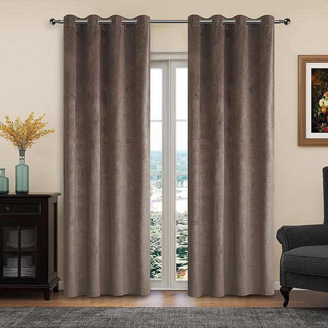 Függönyök karikákkal, LILI YC11931/280G/05/140x250 barna
