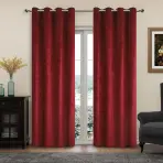 Függönyök karikákkal, LILI YC11931/280G/11/140x250 piros