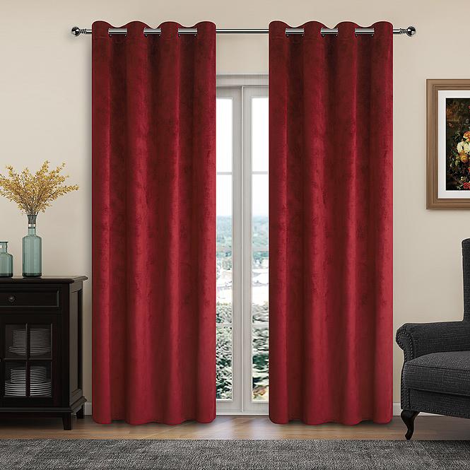 Függönyök karikákkal, LILI YC11931/280G/11/140x250 piros