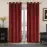 Függönyök karikákkal, LILI YC11931/280G/11/140x250 piros
