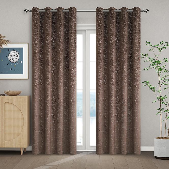 Függönyök karikákkal, NELA YC11934/280G/05/140x250 barna