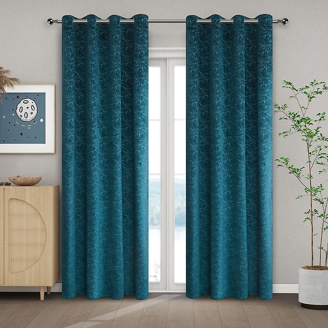 Függönyök karikákkal, NELA YC11934/280G/21/140x250 türkiz