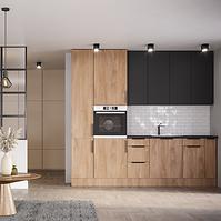 Konyhabútor Luxeo 260 Tölgy Puccini/Fekete Set 2