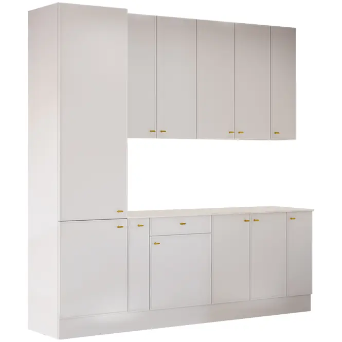 Konyhabútor Luxeo 250 Fehér/vékony keret White Set 1