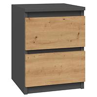 Éjjeliszekrény Malwa M2 Antracit/Artisan