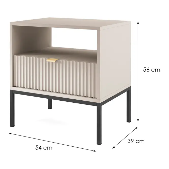 Éjjeliszekrény Nova S54 Kasmír N.C.,2