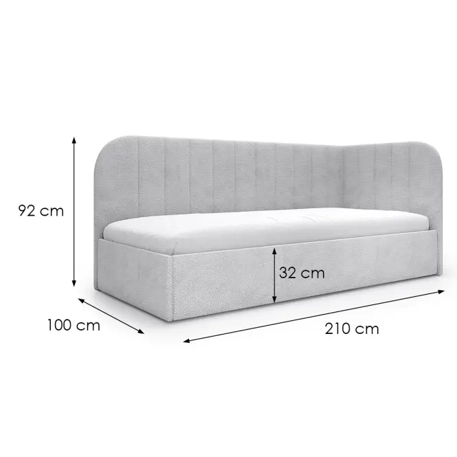 Ágy Millow P 90x200 z mat Curio 80 sz