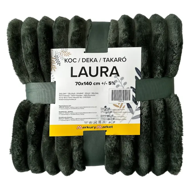 Takaró Laura 70x140 cm 2 zöld