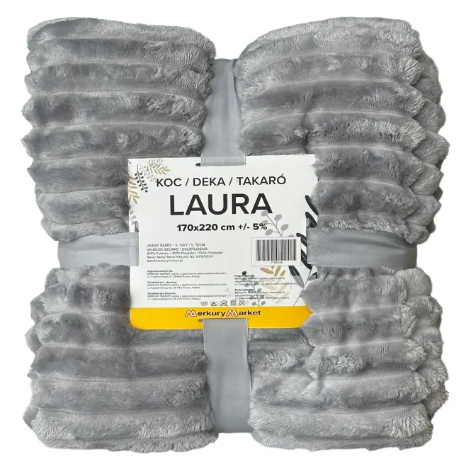 Takaró Laura 170x220 cm 8 világosszürke