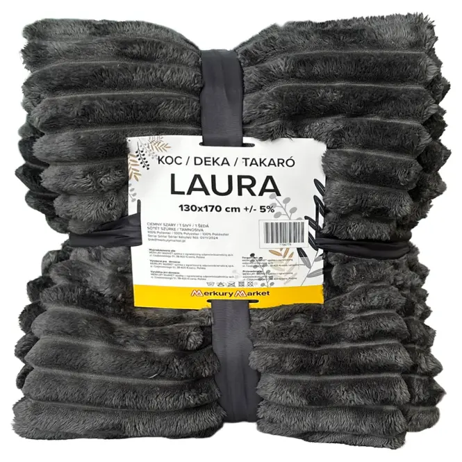 Takaró Laura 130x170 cm 11 sötétszürke