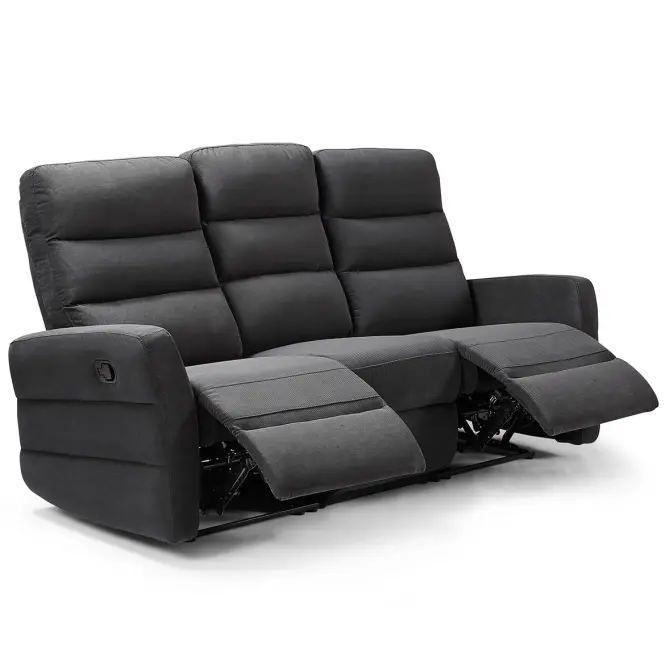 Kanapé Belize 3SJ NLK314 fekete relaxációs funkcióval,3