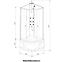 Hidromasszázs zuhanykabin K-392B WYS.B 4-EL 90x90,8