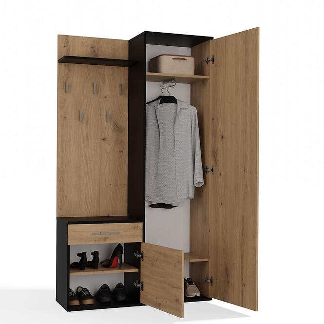 Előszobafal Duo Antracit/Artisan