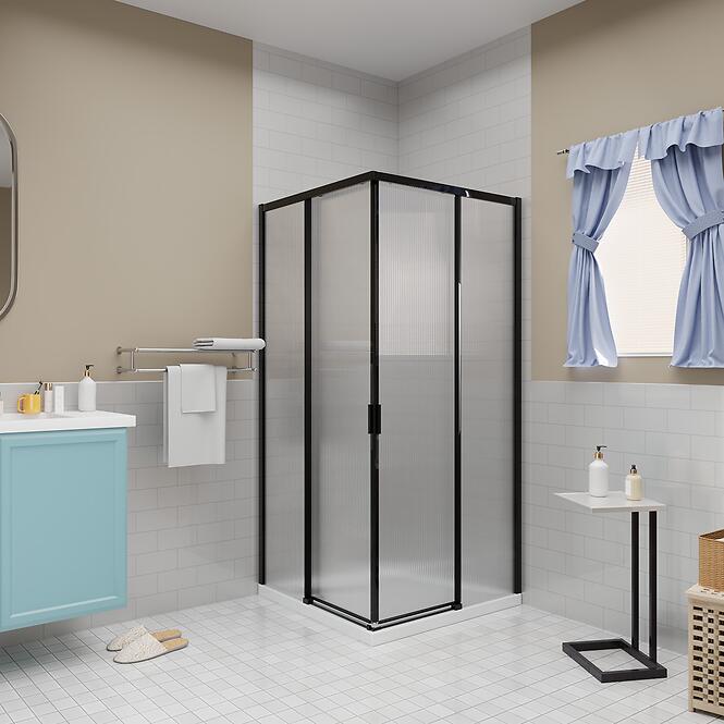 Zuhanykabin négyzet Eter 80x80x190 black,2