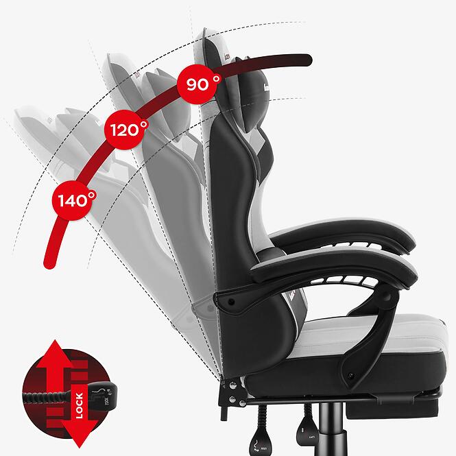 Irodai gaming szék Huzaro Force 3.7 Grey