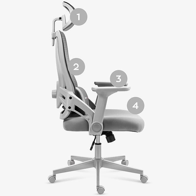 Irodai gaming szék Huzaro Combat 2.7 Grey