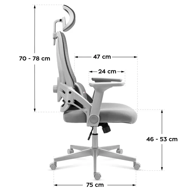 Irodai gaming szék Huzaro Combat 2.7 Grey,7