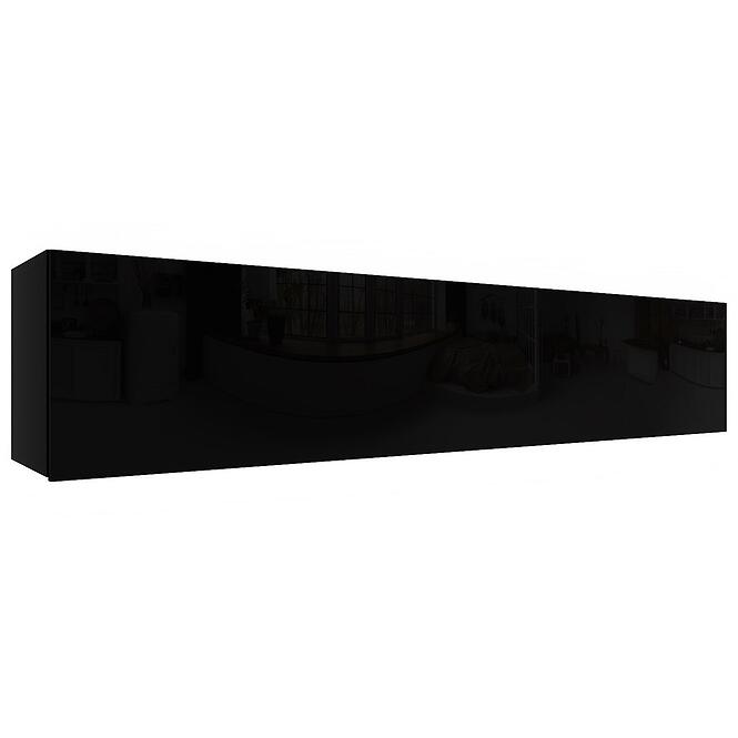 Függő szekrény Izumi-34-BL fekete mat/ fényes