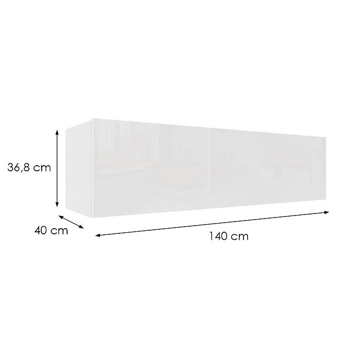 Függő szekrény Izumi-43-WH fehér mat/fényes