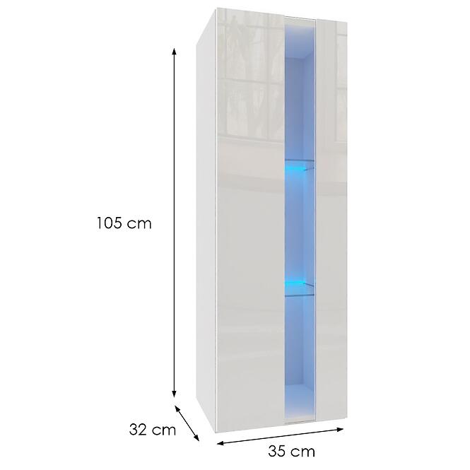 Függő polc Izumi 1 WH fehér mat/fényes,2