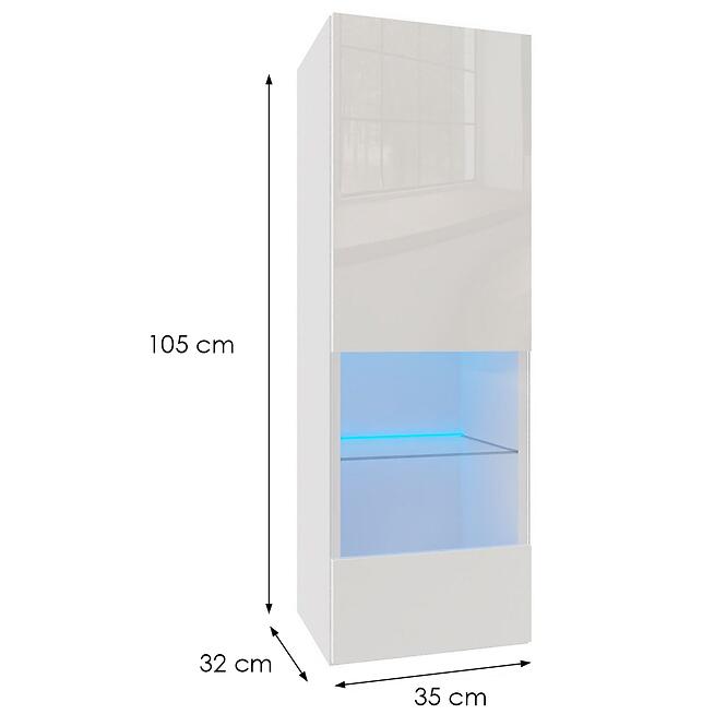 Függő szekrény Izumi 2 WH fehér mat/fényes,2
