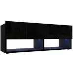 Szekrény RTV Izumi 105 BL fekete mat/fényes
