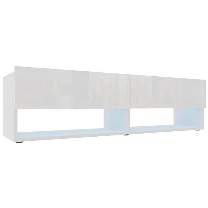 Szekrény RTV Izumi 140 WH fehér mat/fényes
