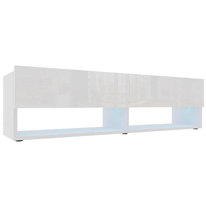 Szekrény RTV Izumi 140 WH fehér mat/fényes