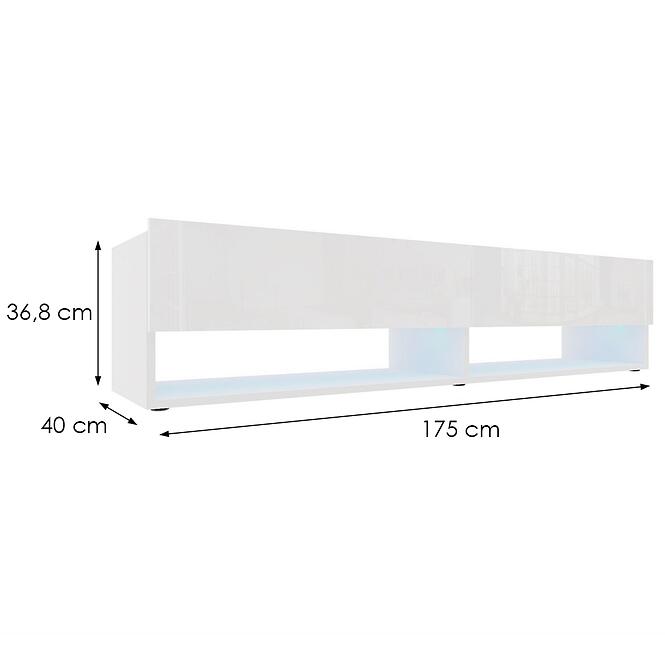 Szekrény RTV Izumi 175 WH fehér mat/fényes,2