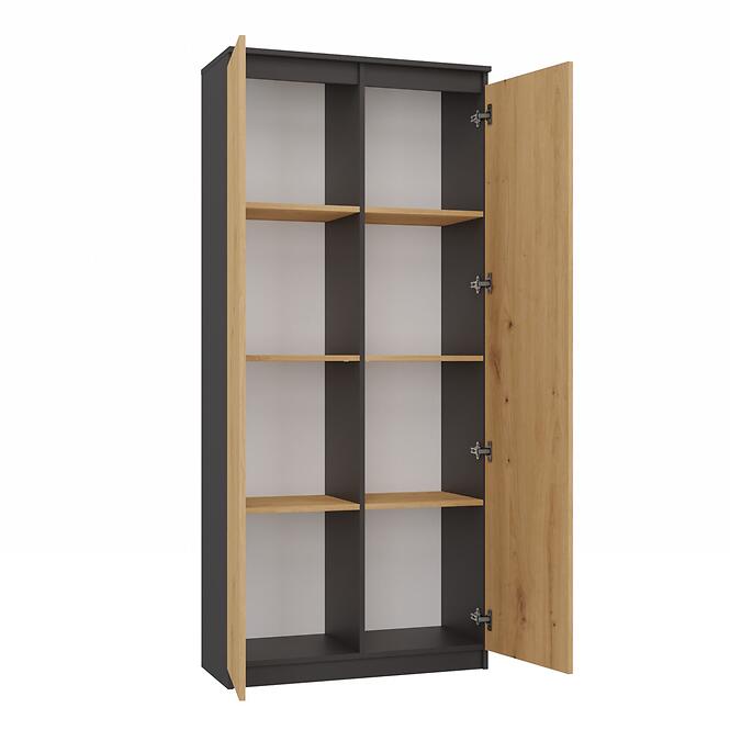 Regál Biurowy Rs-80 Hemn Antracit/Artisan,3