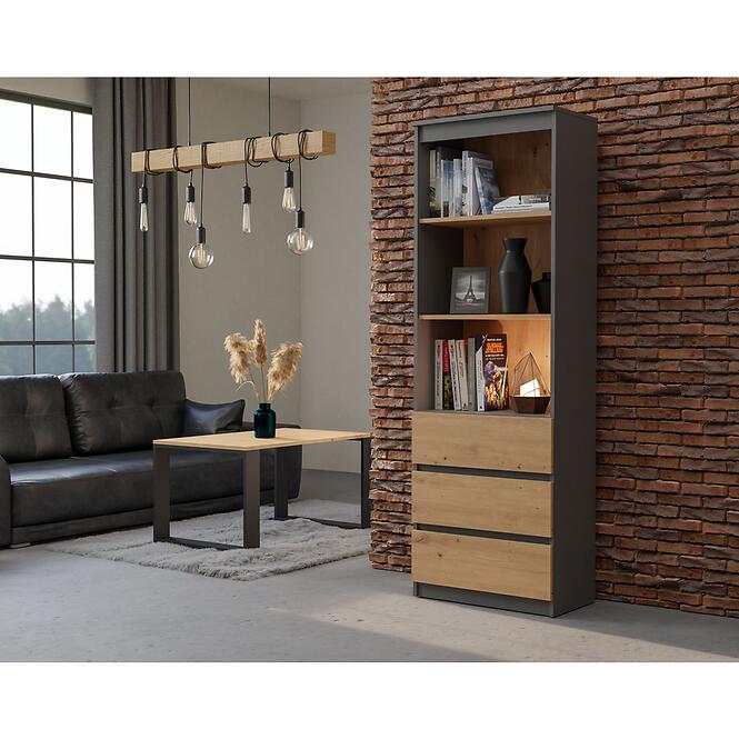 Regál Biurowy 3S 3 Falipolc Olimp Ant/Art Kpl,6