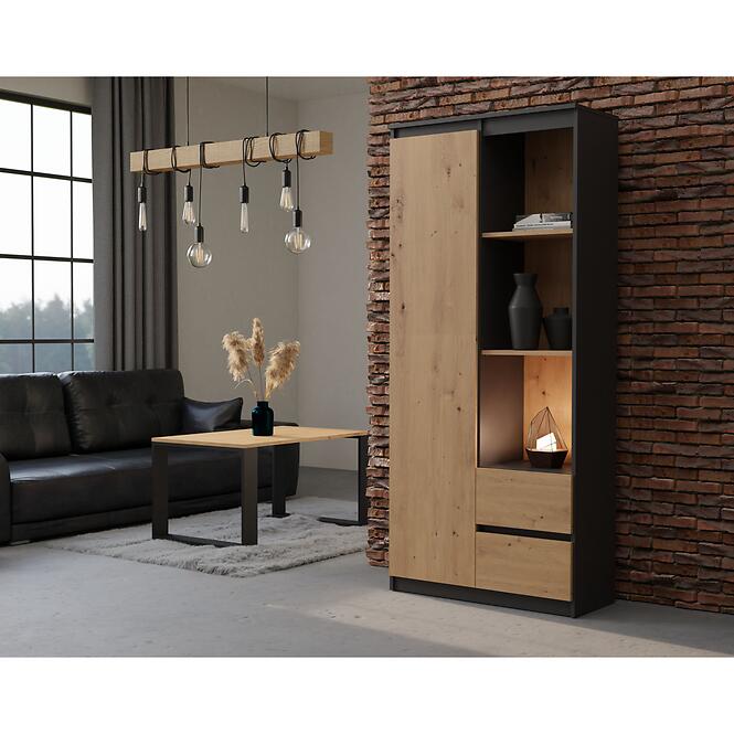Regál Biurowy Rs-80 Bily Antracit/Artisan,5