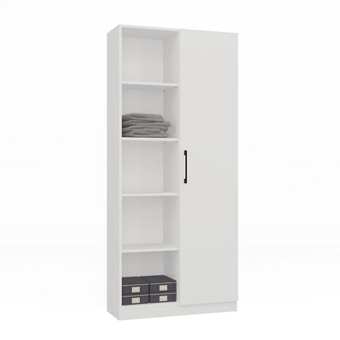 Regál 80cm Ajtók Fehér,3