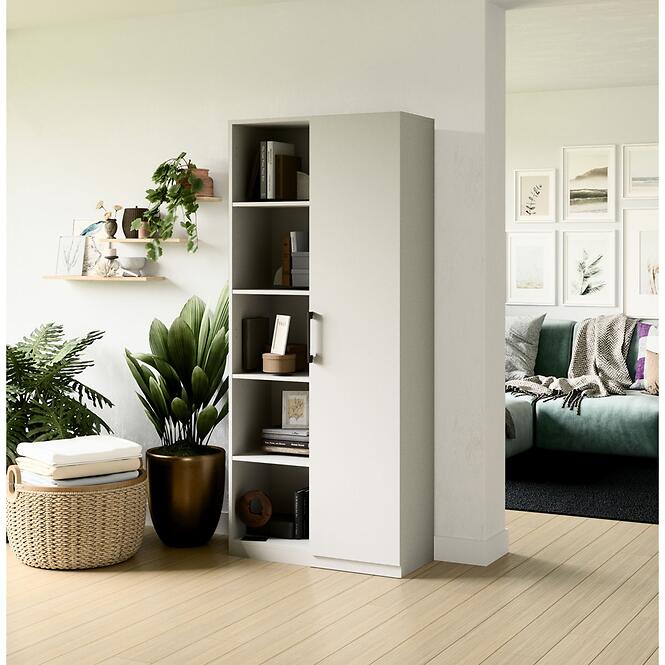 Regál 80cm Ajtók Fehér,7